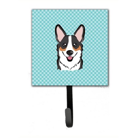 Jensendistributionservices Checkerboard Blue Corgi Leash & Key Holder MI1719419